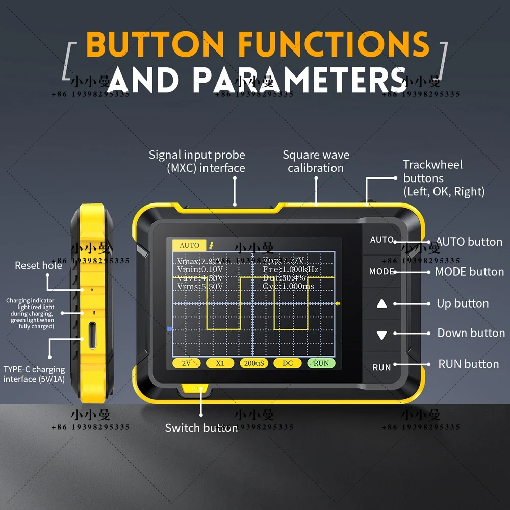 Fnirsi Digital Oscilloscope Handheld - FNIRSI DSO152 Mini Handheld Digital oscilloscope